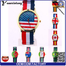 Yxl-496 Сделано в Китае НАТО нейлон ремешок часы OEM изготовленный на заказ флаг Циферблат высокое качество мужские часы оптом наручные часы